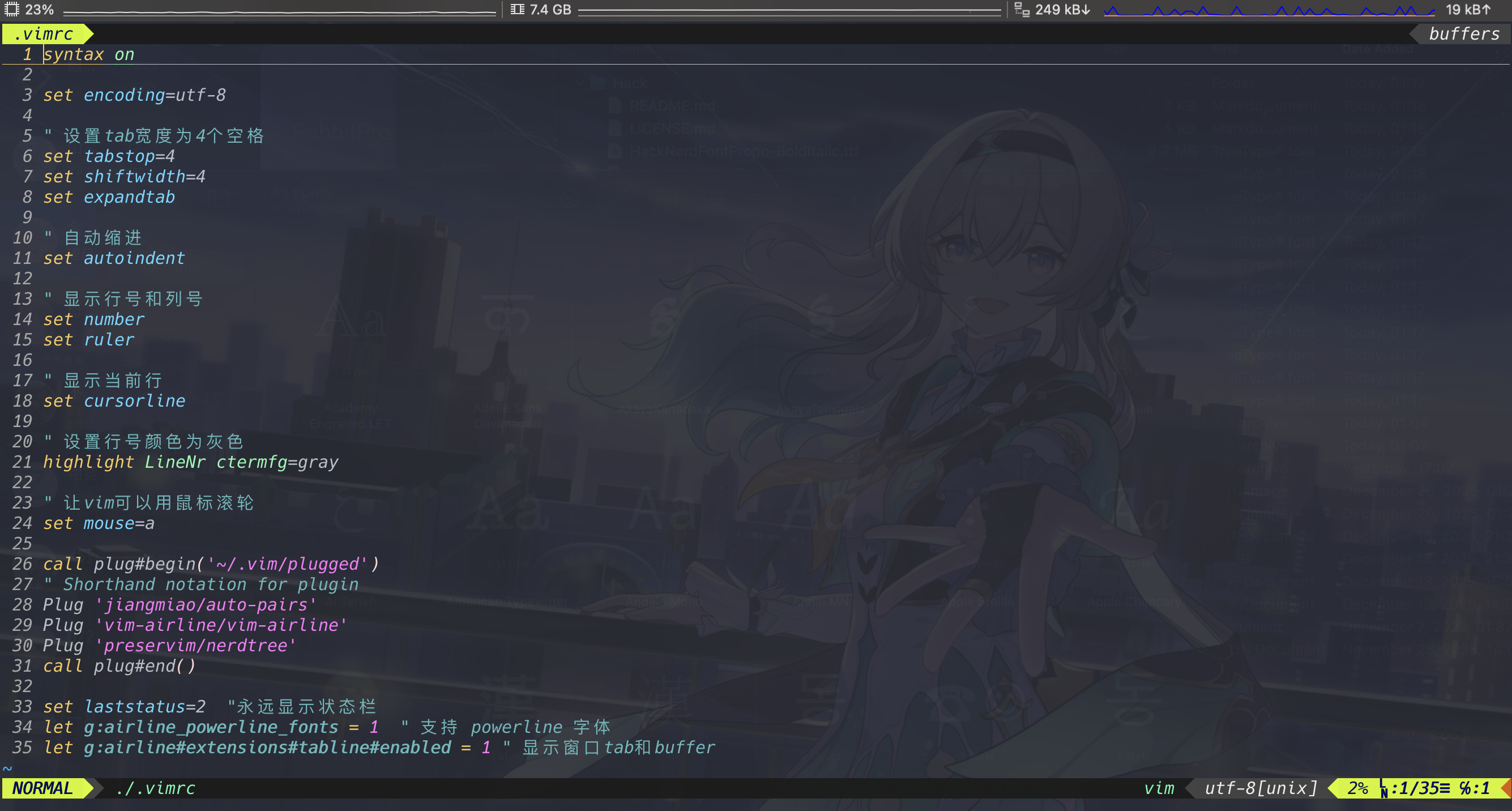 vim 预览